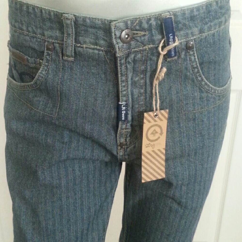 LRG 80's Style Striped Jeans~Unisex - Picture 1 of 5